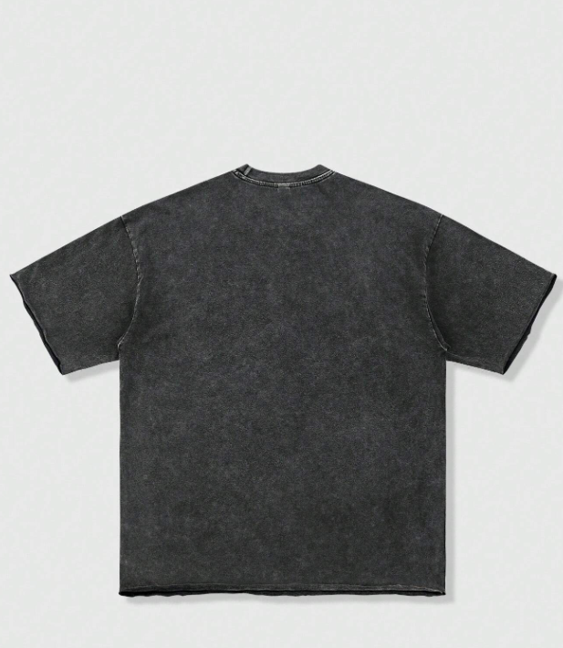 Acid Wash Gothic Bat Wing Oversized T-Shirt – Streetwear Edition